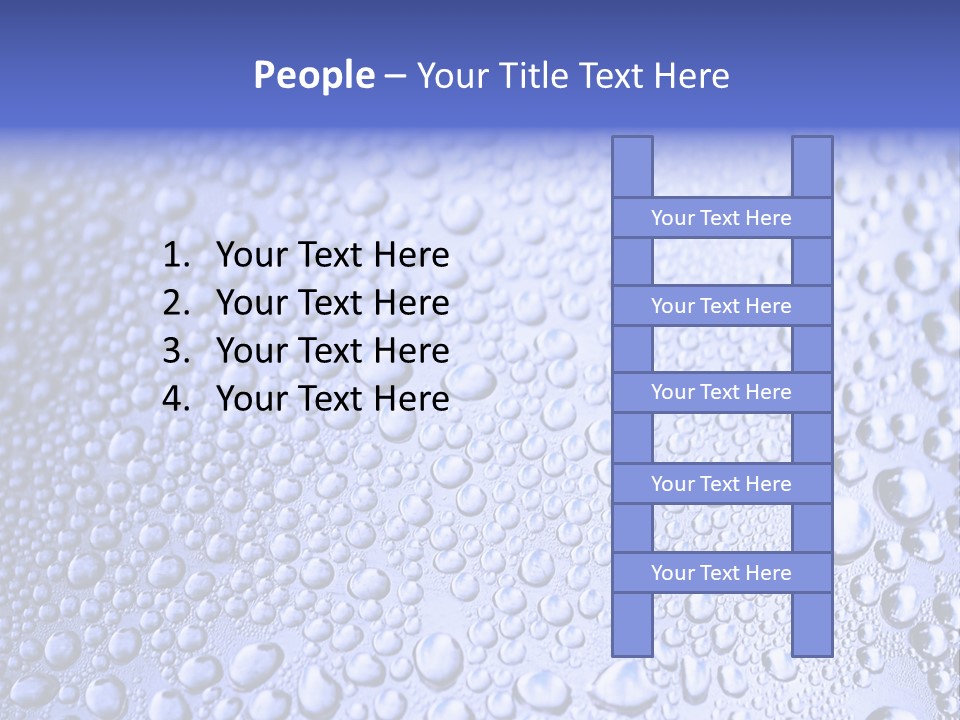A Blue Background With Water Droplets On It PowerPoint Template