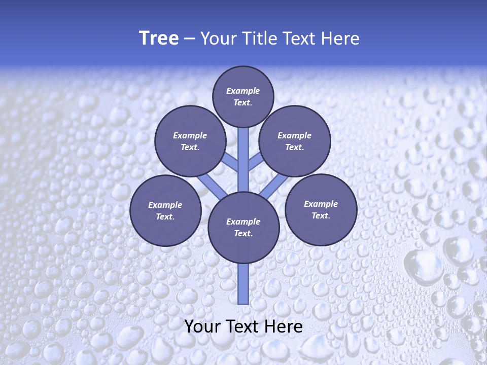 A Blue Background With Water Droplets On It PowerPoint Template