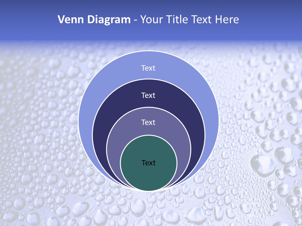 A Blue Background With Water Droplets On It PowerPoint Template