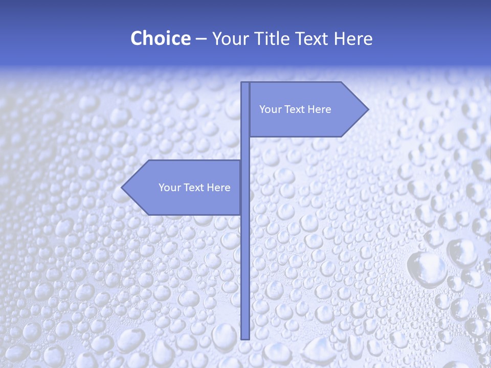 A Blue Background With Water Droplets On It PowerPoint Template