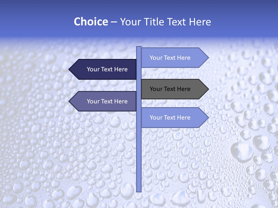 A Blue Background With Water Droplets On It PowerPoint Template