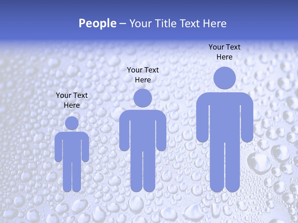 A Blue Background With Water Droplets On It PowerPoint Template