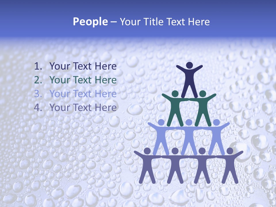 A Blue Background With Water Droplets On It PowerPoint Template