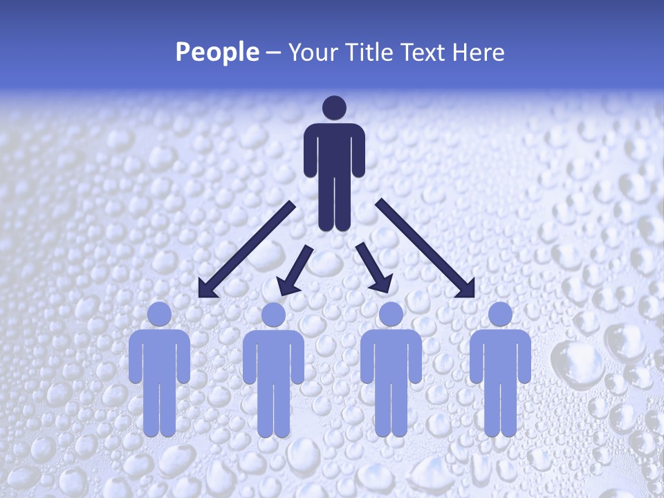 A Blue Background With Water Droplets On It PowerPoint Template