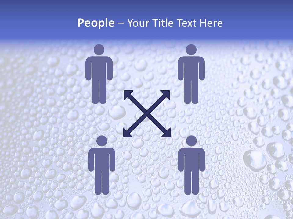 A Blue Background With Water Droplets On It PowerPoint Template