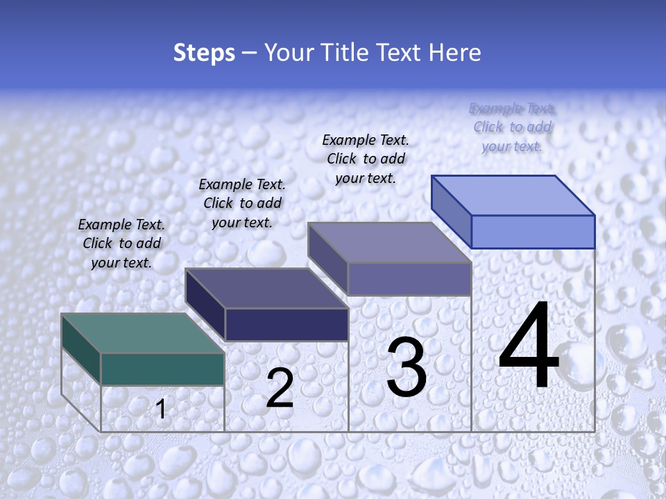 A Blue Background With Water Droplets On It PowerPoint Template