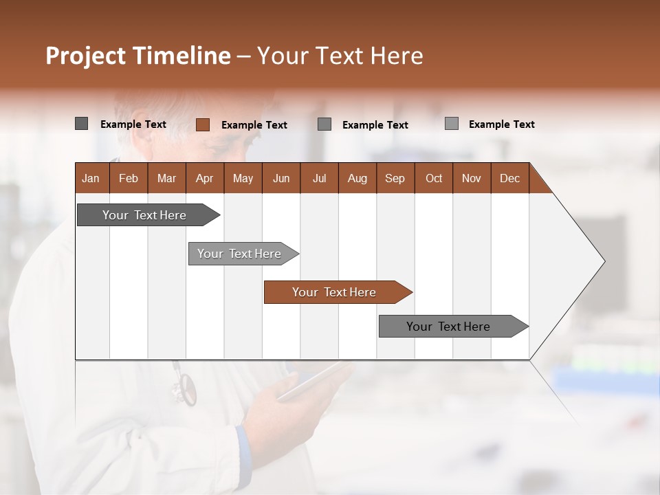 A Man In A White Lab Coat Holding A Clipboard PowerPoint Template