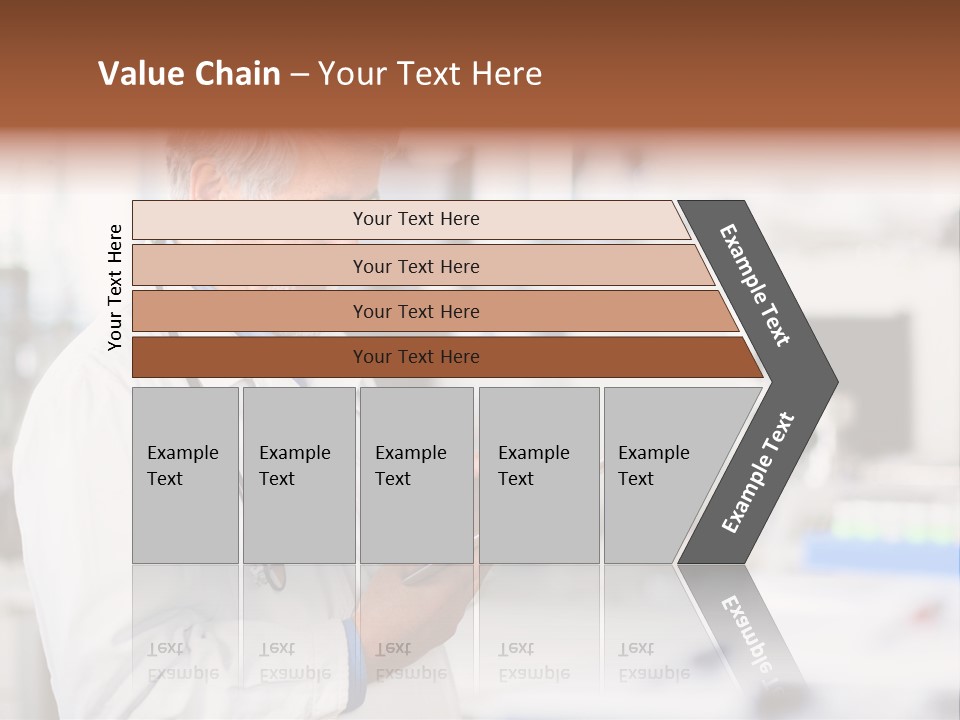 A Man In A White Lab Coat Holding A Clipboard PowerPoint Template