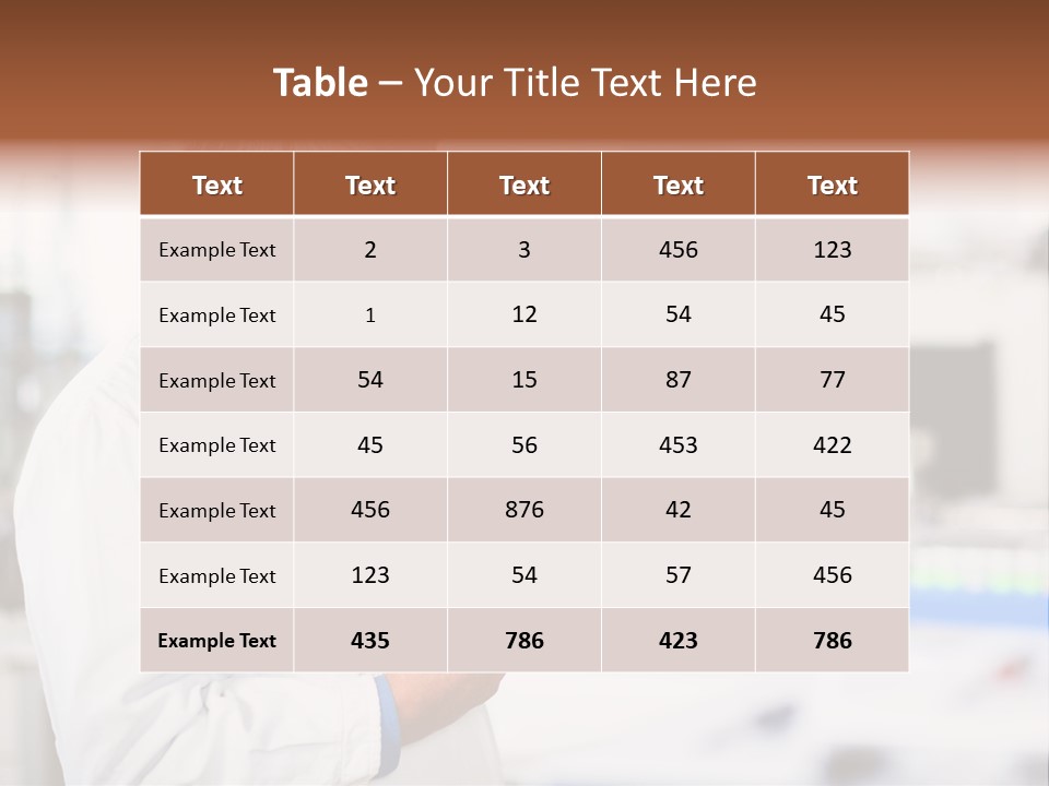 A Man In A White Lab Coat Holding A Clipboard PowerPoint Template