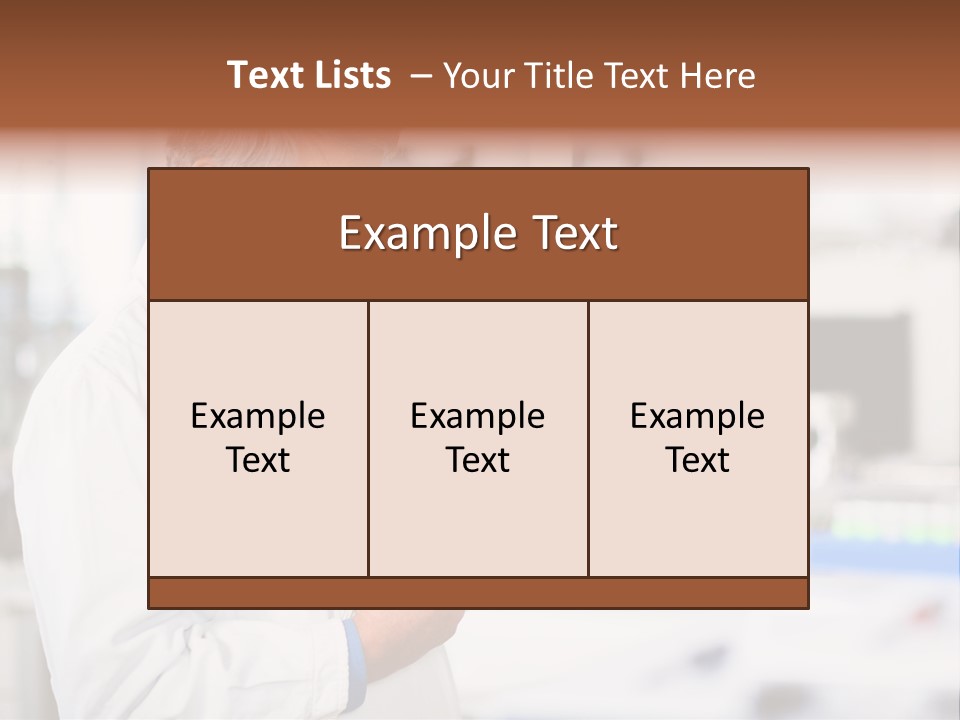 A Man In A White Lab Coat Holding A Clipboard PowerPoint Template