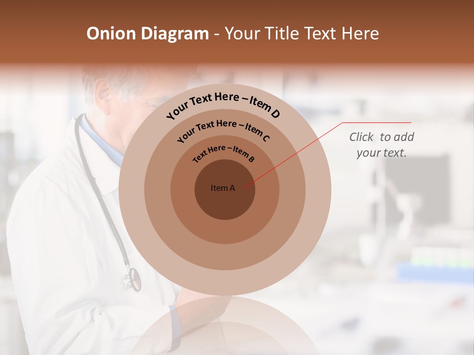 A Man In A White Lab Coat Holding A Clipboard PowerPoint Template