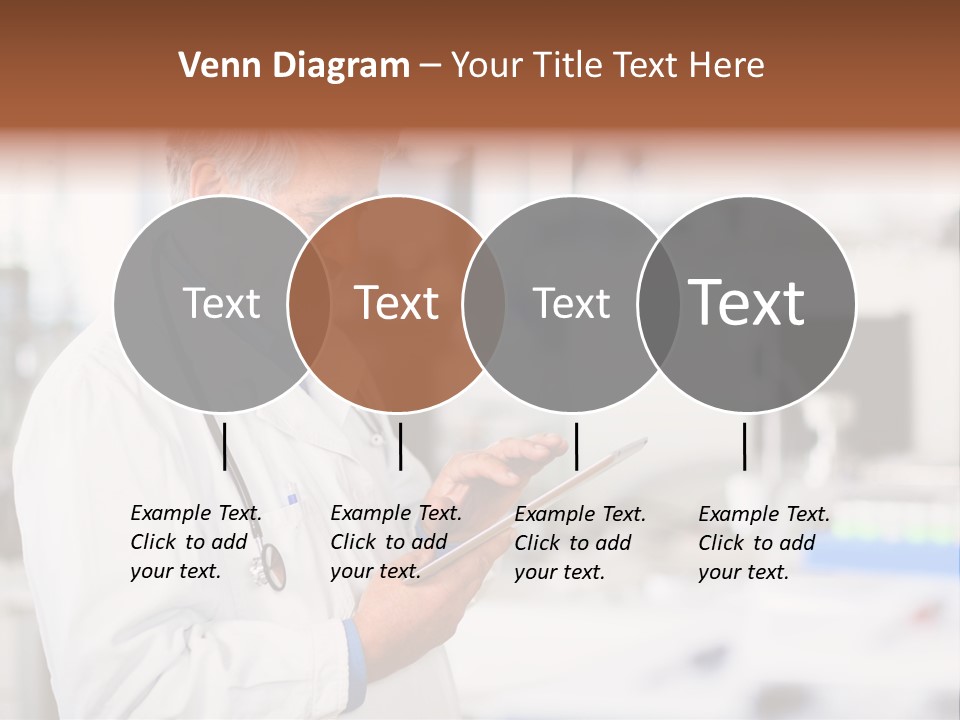 A Man In A White Lab Coat Holding A Clipboard PowerPoint Template