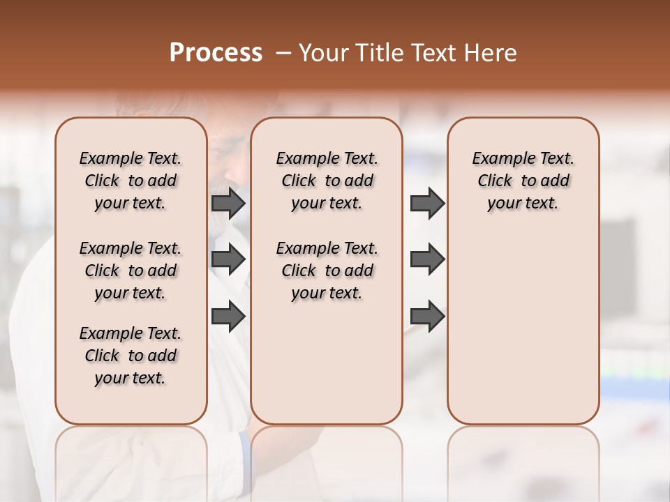 A Man In A White Lab Coat Holding A Clipboard PowerPoint Template
