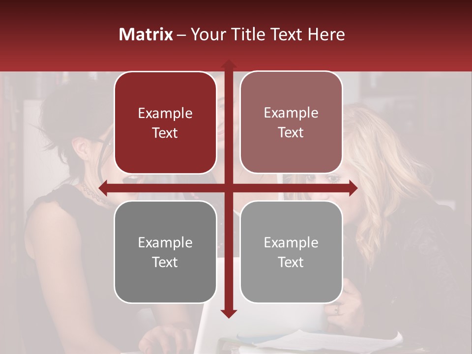 Three Young Women Looking At A Laptop Screen PowerPoint Template