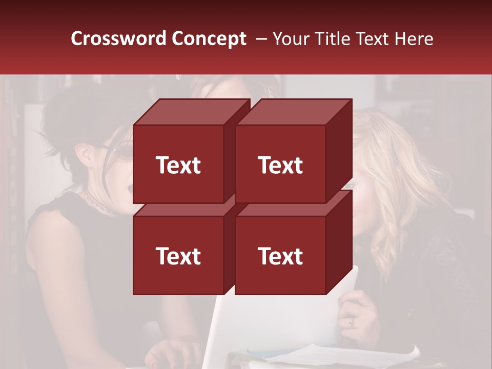 Three Young Women Looking At A Laptop Screen PowerPoint Template