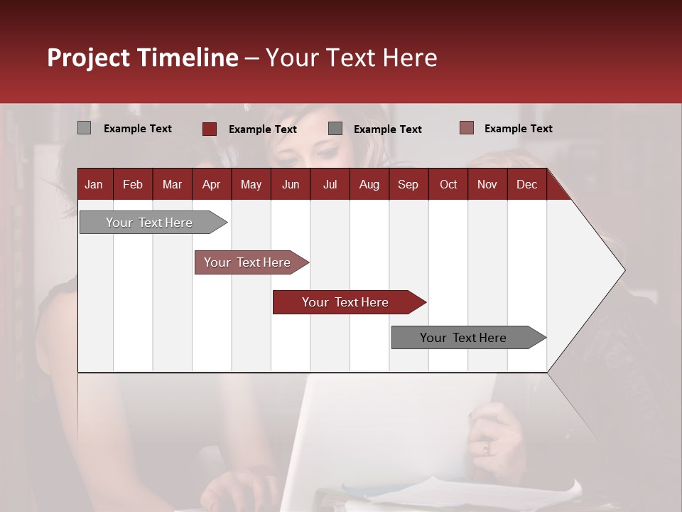 Three Young Women Looking At A Laptop Screen PowerPoint Template
