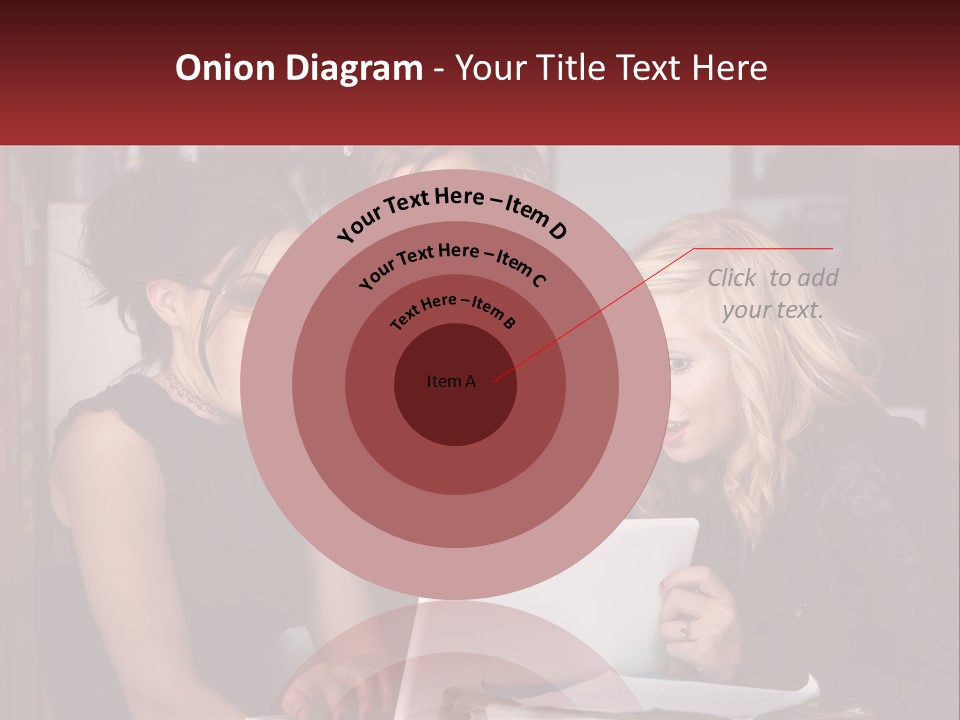 Three Young Women Looking At A Laptop Screen PowerPoint Template