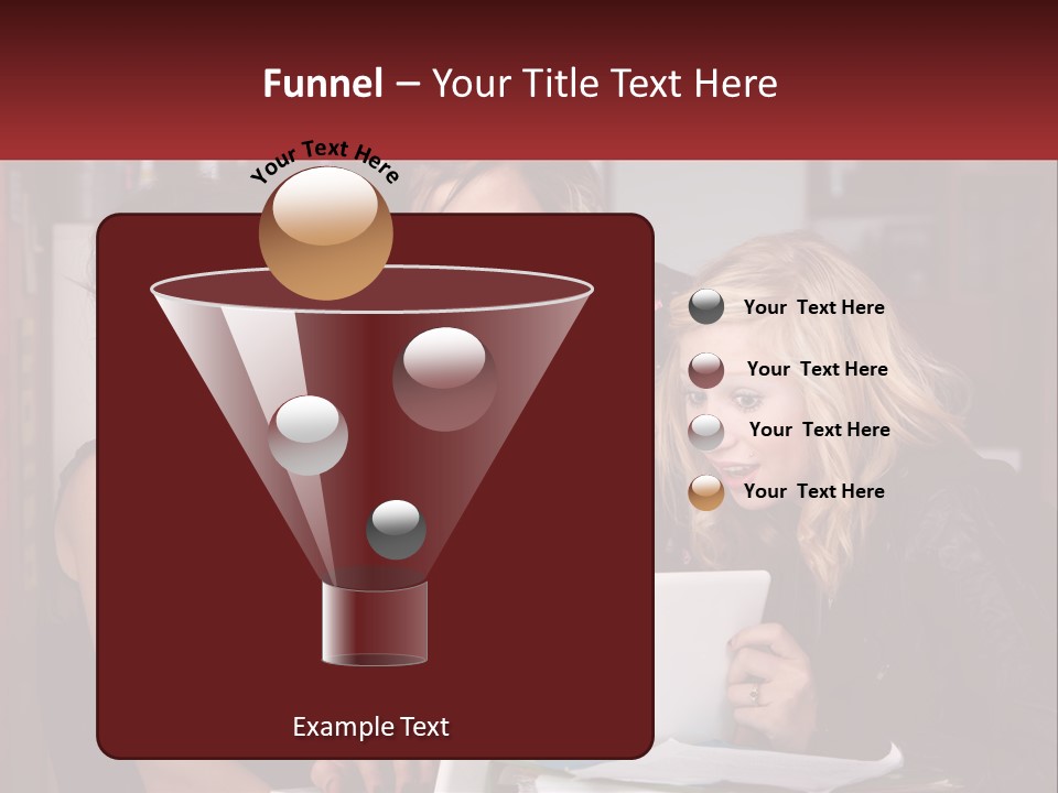 Three Young Women Looking At A Laptop Screen PowerPoint Template