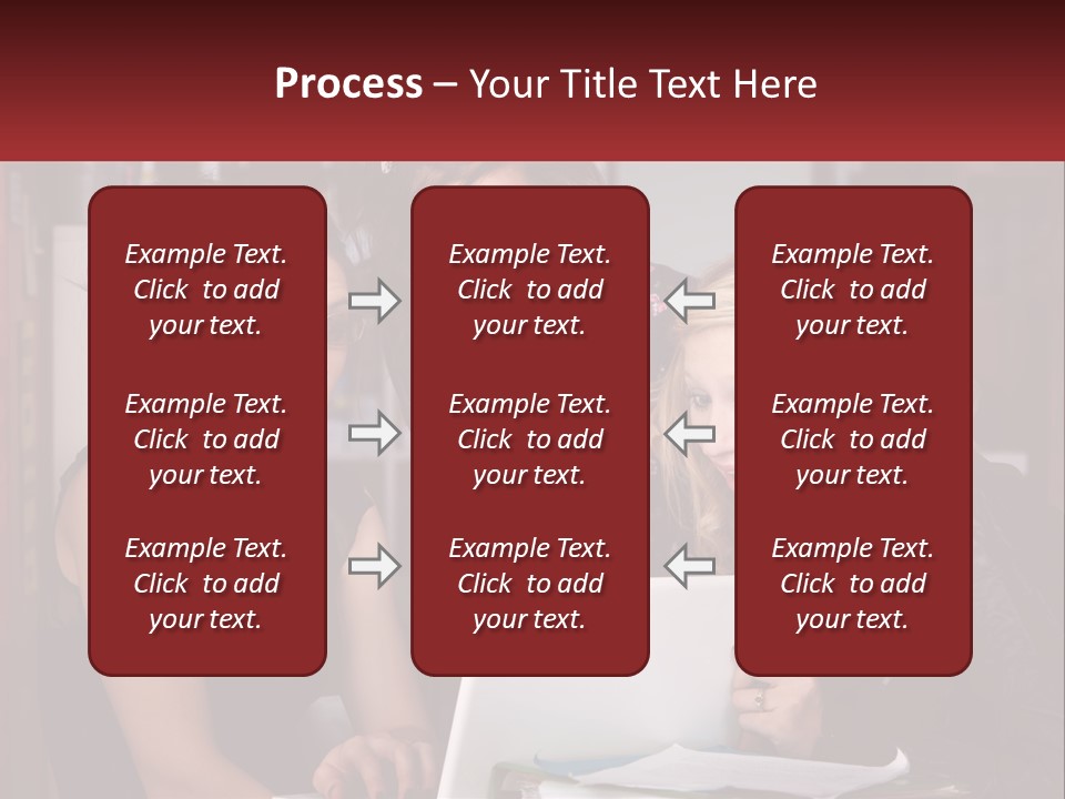 Three Young Women Looking At A Laptop Screen PowerPoint Template
