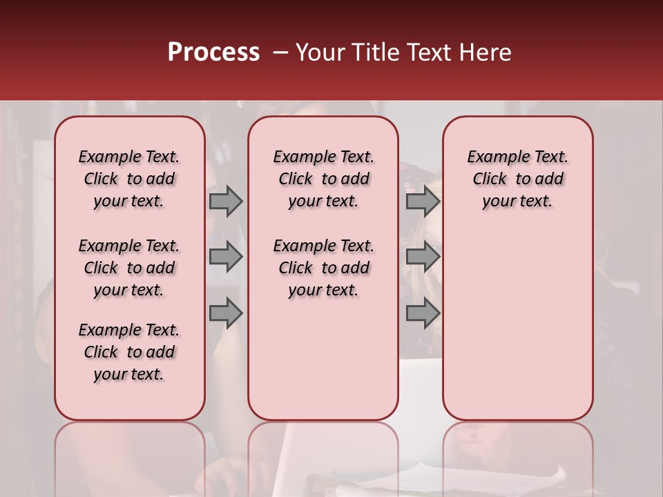 Three Young Women Looking At A Laptop Screen PowerPoint Template