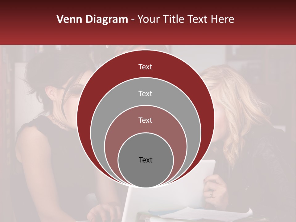 Three Young Women Looking At A Laptop Screen PowerPoint Template