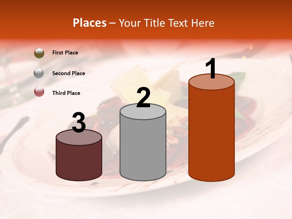 A Plate Of Food On A Table With A Knife And Fork PowerPoint Template