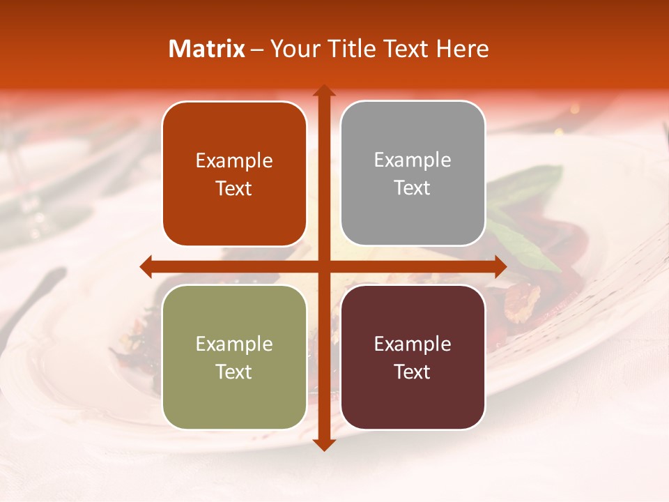 A Plate Of Food On A Table With A Knife And Fork PowerPoint Template