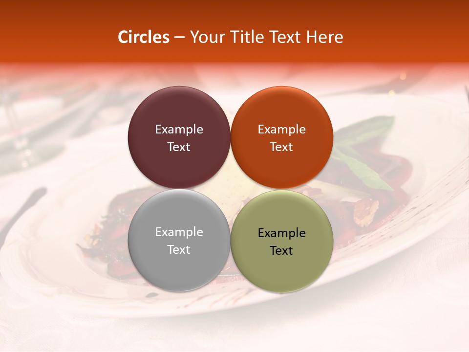 A Plate Of Food On A Table With A Knife And Fork PowerPoint Template