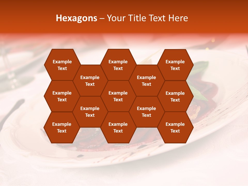 A Plate Of Food On A Table With A Knife And Fork PowerPoint Template