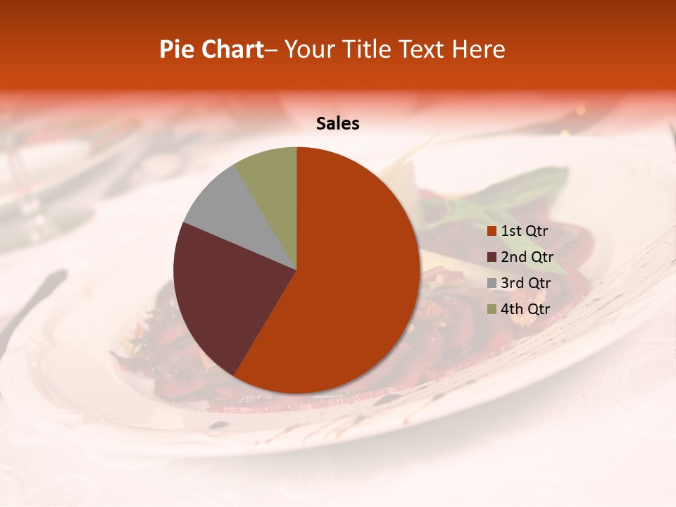 A Plate Of Food On A Table With A Knife And Fork PowerPoint Template