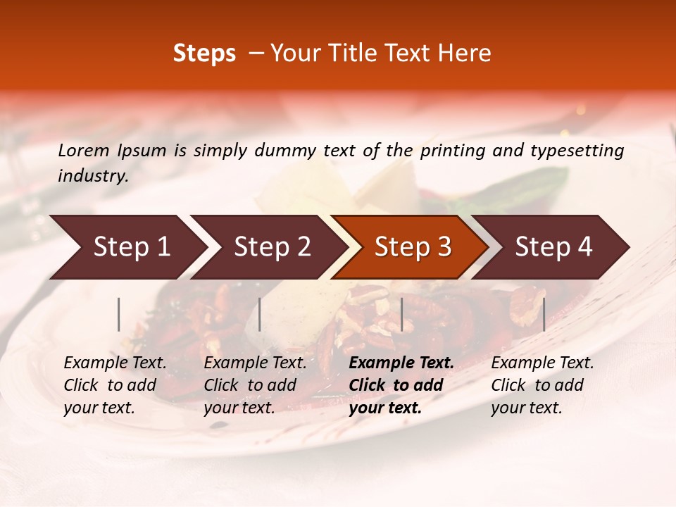 A Plate Of Food On A Table With A Knife And Fork PowerPoint Template