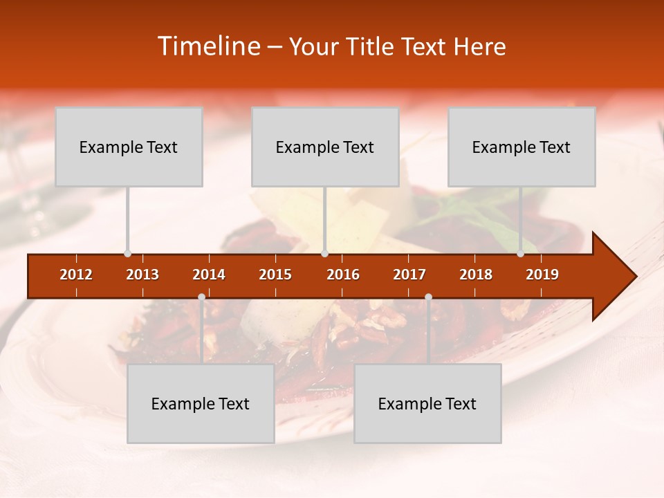 A Plate Of Food On A Table With A Knife And Fork PowerPoint Template