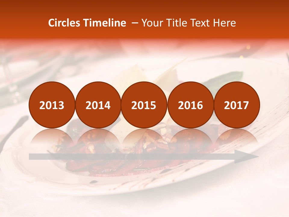 A Plate Of Food On A Table With A Knife And Fork PowerPoint Template