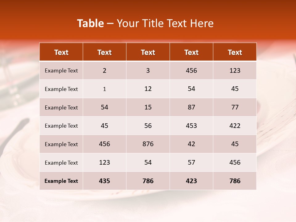 A Plate Of Food On A Table With A Knife And Fork PowerPoint Template