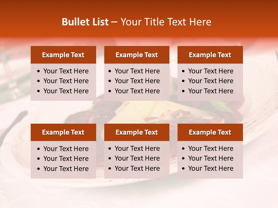 A Plate Of Food On A Table With A Knife And Fork PowerPoint Template