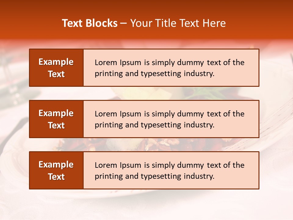 A Plate Of Food On A Table With A Knife And Fork PowerPoint Template