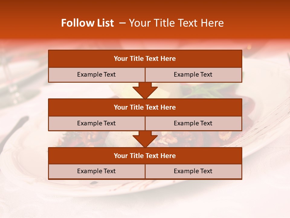 A Plate Of Food On A Table With A Knife And Fork PowerPoint Template