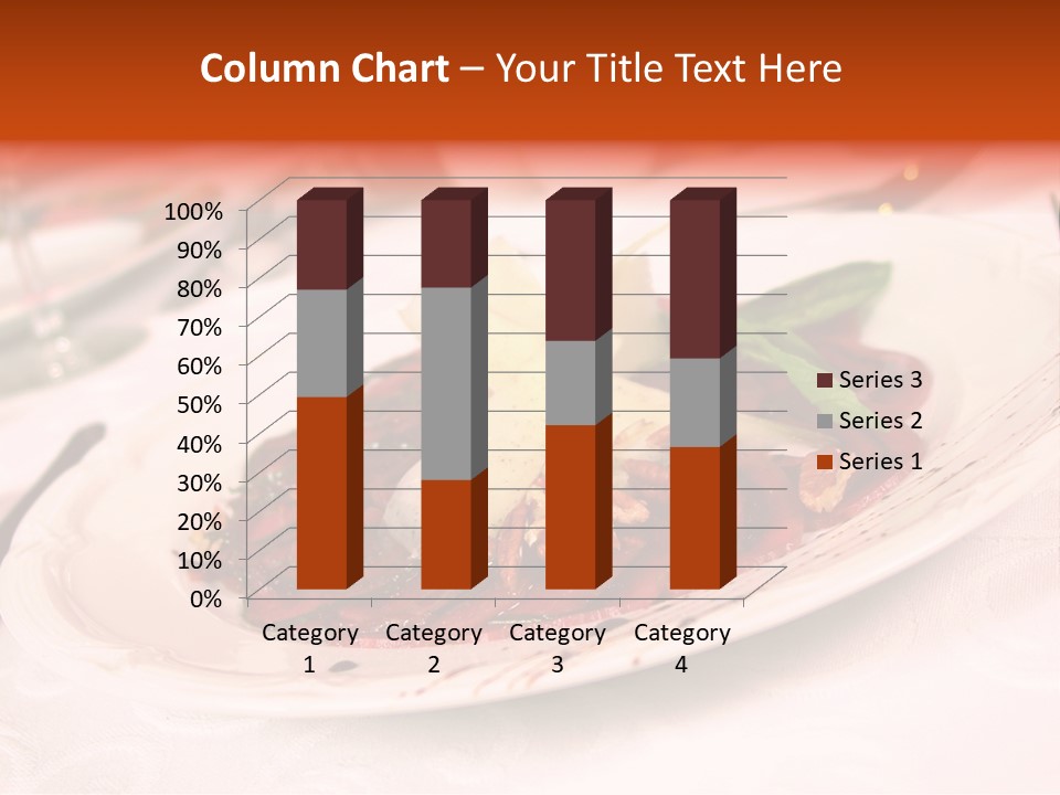 A Plate Of Food On A Table With A Knife And Fork PowerPoint Template
