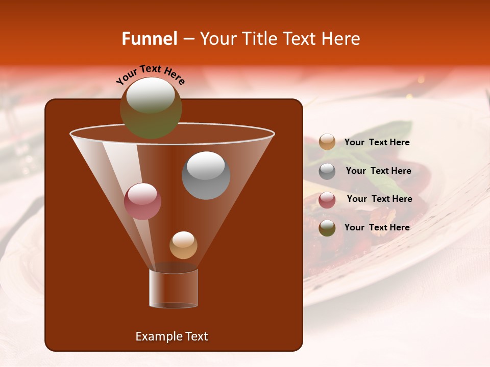 A Plate Of Food On A Table With A Knife And Fork PowerPoint Template