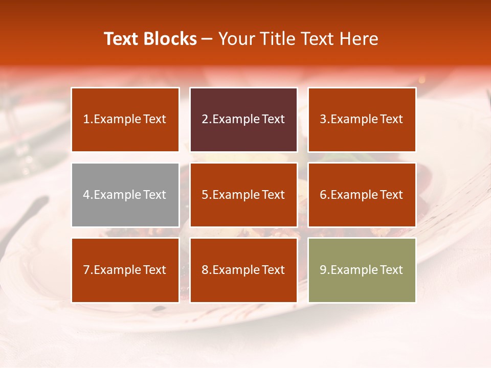 A Plate Of Food On A Table With A Knife And Fork PowerPoint Template