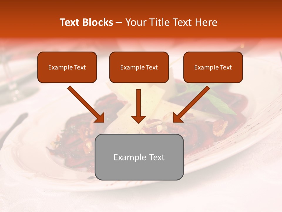 A Plate Of Food On A Table With A Knife And Fork PowerPoint Template