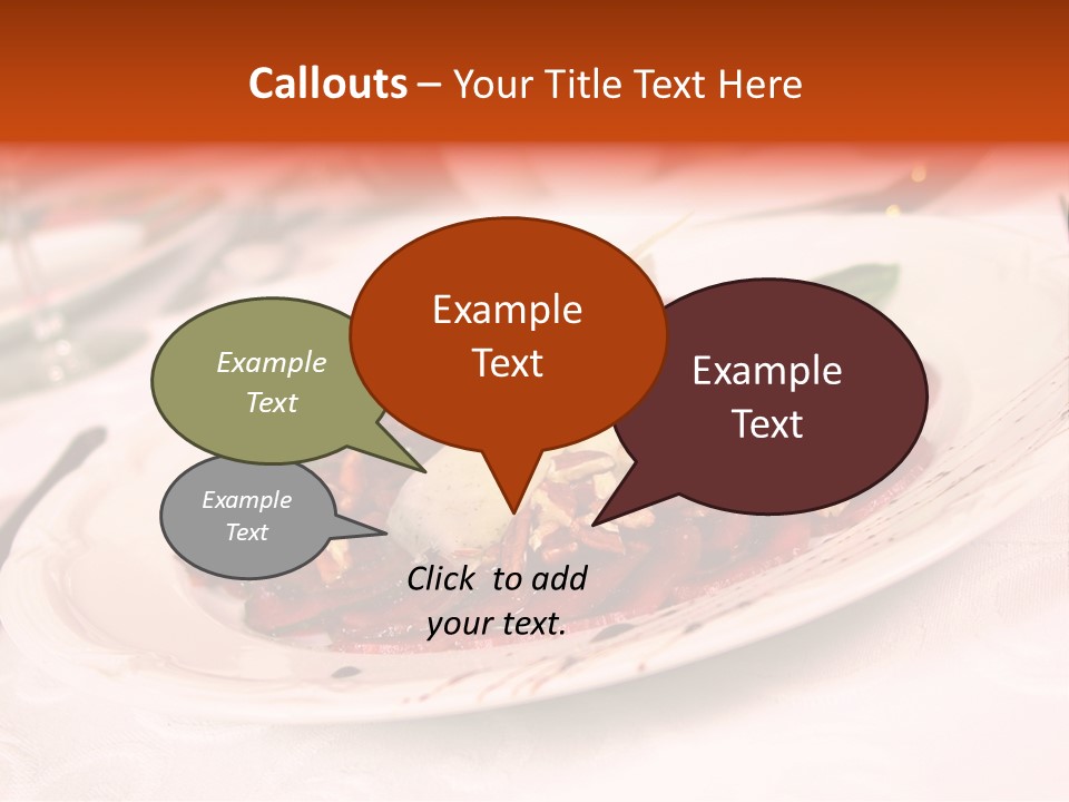 A Plate Of Food On A Table With A Knife And Fork PowerPoint Template
