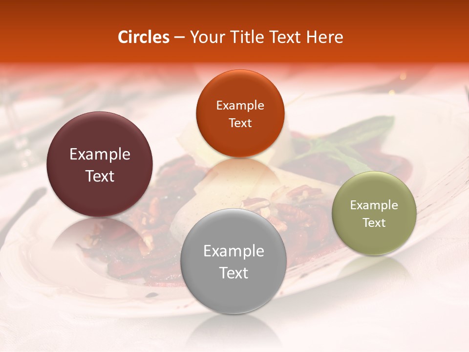 A Plate Of Food On A Table With A Knife And Fork PowerPoint Template