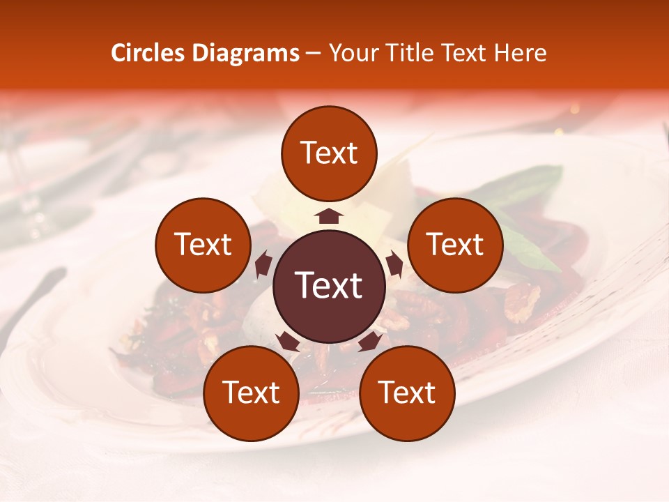 A Plate Of Food On A Table With A Knife And Fork PowerPoint Template