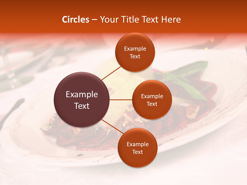 A Plate Of Food On A Table With A Knife And Fork PowerPoint Template