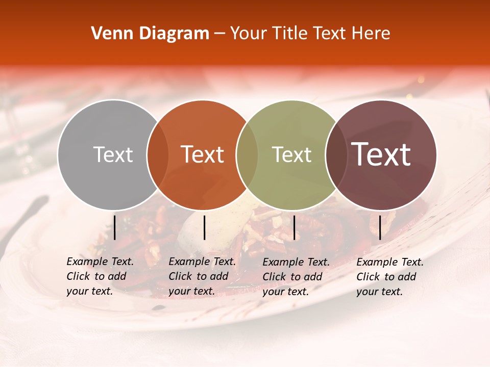 A Plate Of Food On A Table With A Knife And Fork PowerPoint Template