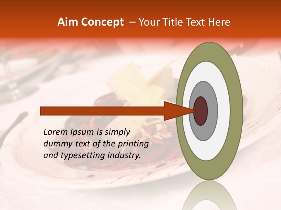 A Plate Of Food On A Table With A Knife And Fork PowerPoint Template