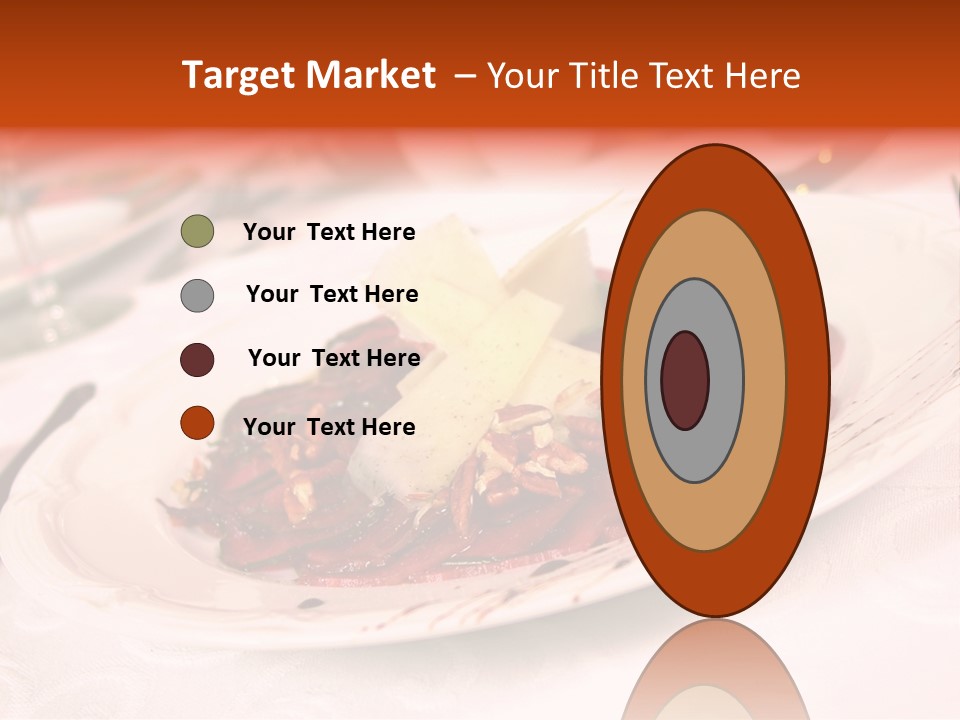 A Plate Of Food On A Table With A Knife And Fork PowerPoint Template