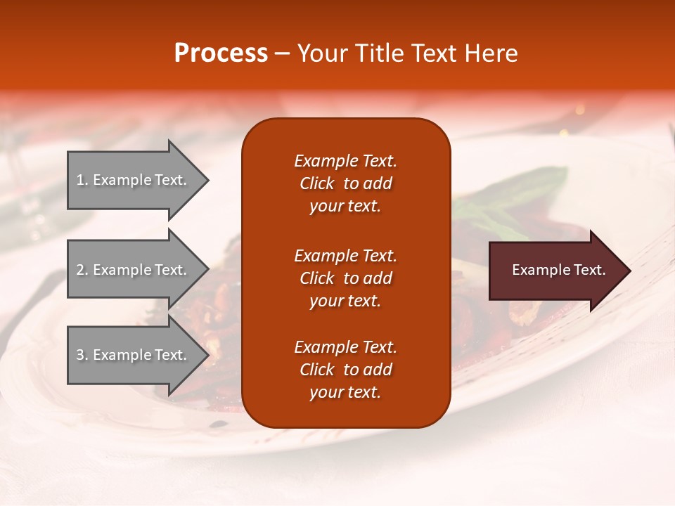 A Plate Of Food On A Table With A Knife And Fork PowerPoint Template