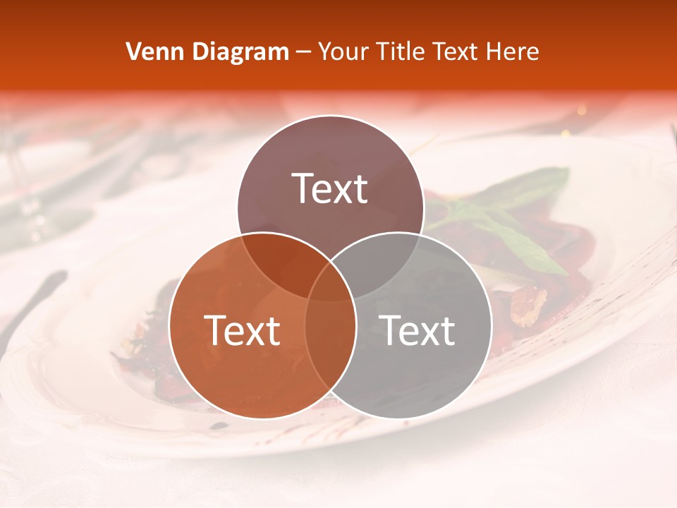 A Plate Of Food On A Table With A Knife And Fork PowerPoint Template